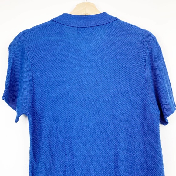 ZARA Man Viscosa Blue Polo Shirt  XS - Picture 4 of 8